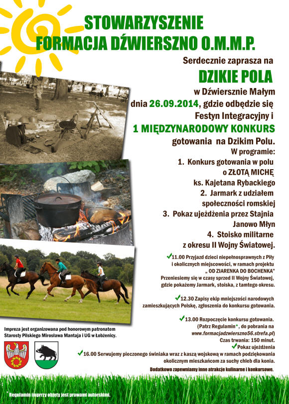 plakat dźwierszno małe konkurs gotowania